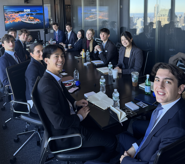 Undergraduates from the Georgetown University Public Real Estate Fund (GUPREF) during their career trek to New York City in November 2025.